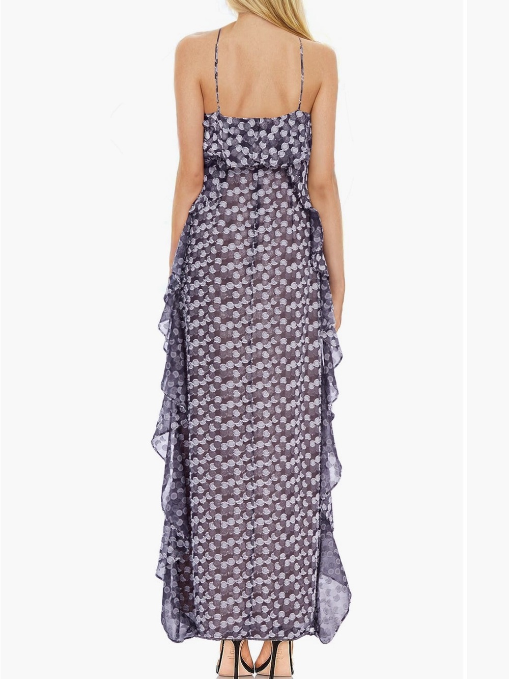 Jewel Badgley Mischka
Ruffle Popover
Halter Maxi
Dress - Picture 2 of 13